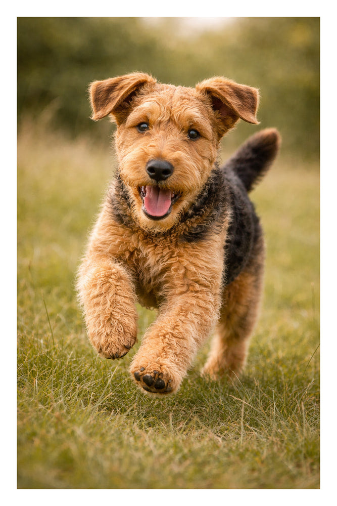 Airedale Terrier Puppy Play