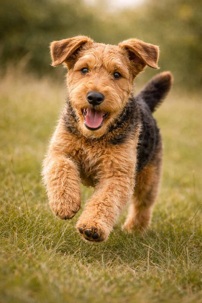 Airedale Terrier Puppy Play