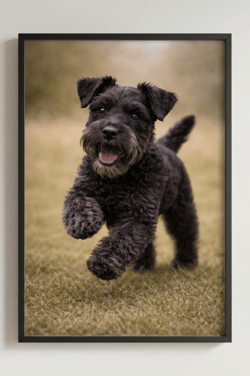 Black Miniature Schnauzer Puppy Play
