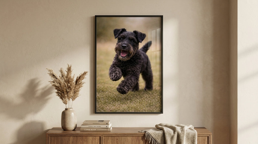 Black Miniature Schnauzer Puppy Play