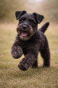 Black Miniature Schnauzer Puppy Play