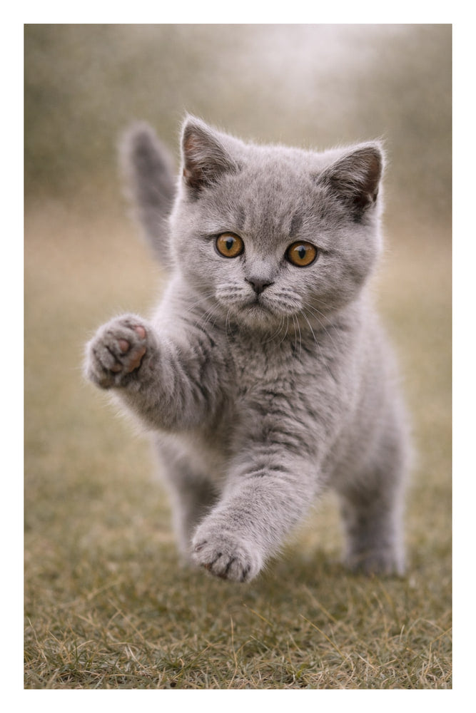 British Shorthair Kitten Play