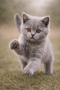 British Shorthair Kitten Play