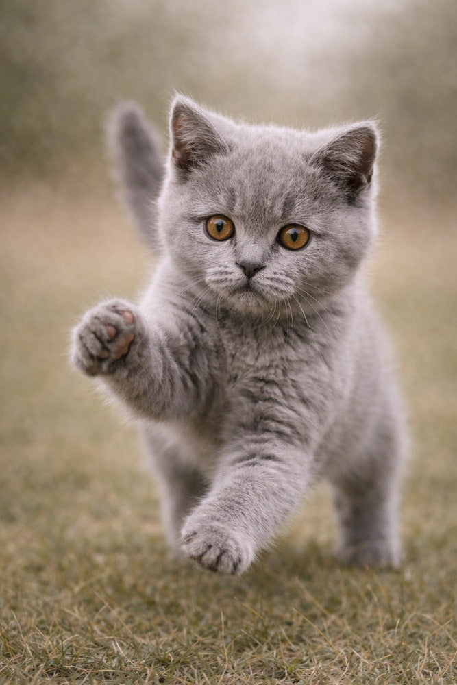 British Shorthair Kitten Play