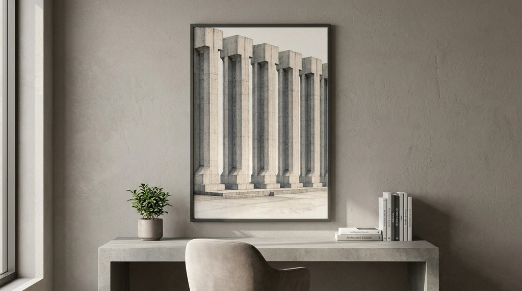 Brutalist Columns in Line