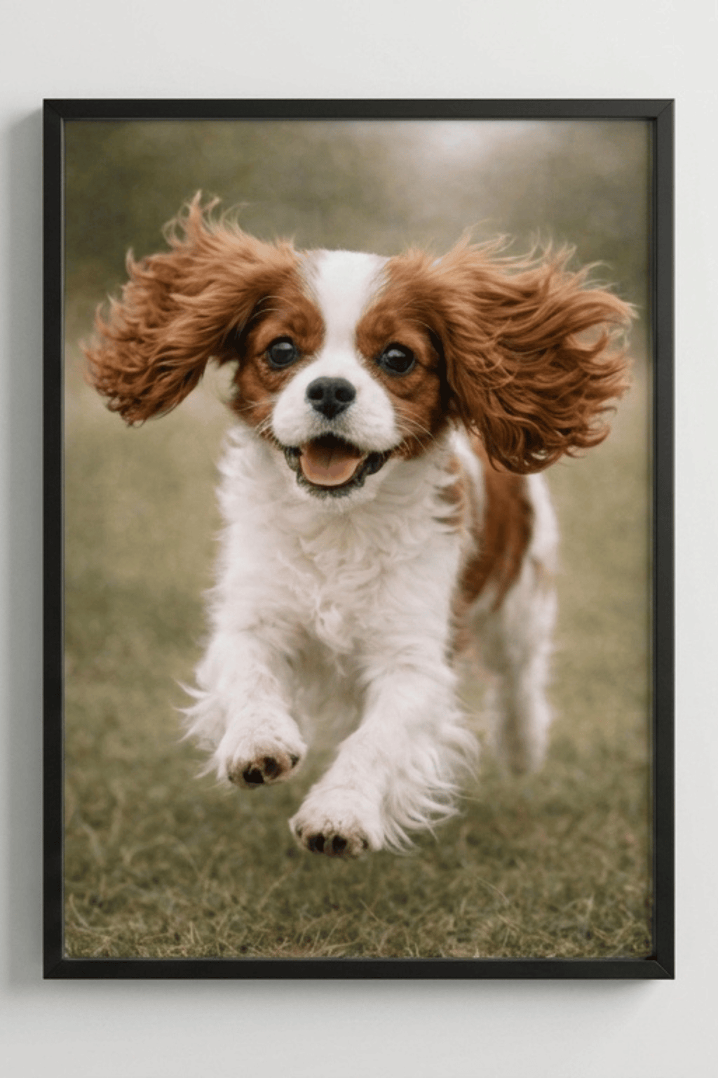 Zabawa szczeniąt Cavalier King Charles Spaniel