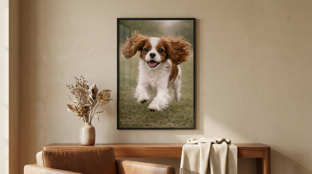 Zabawa szczeniąt Cavalier King Charles Spaniel