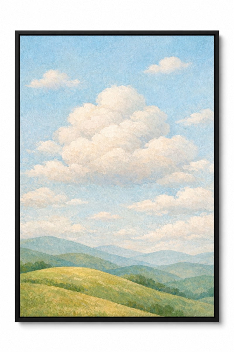Gentle Clouds Over Hills