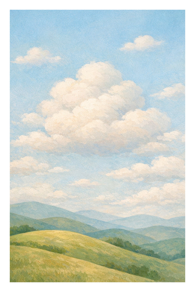 Gentle Clouds Over Hills