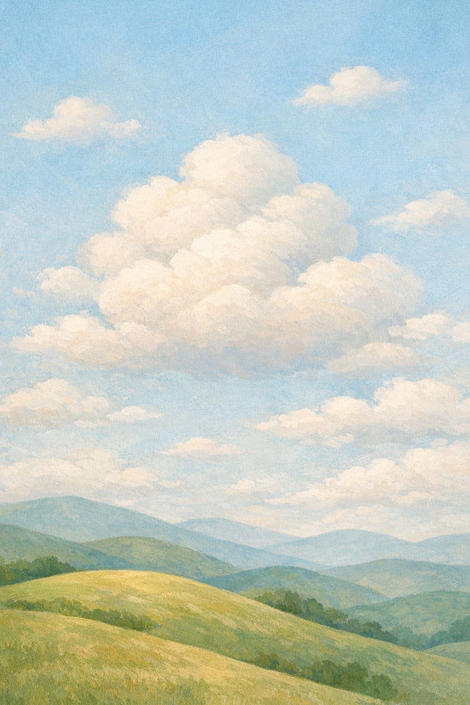 Gentle Clouds Over Hills