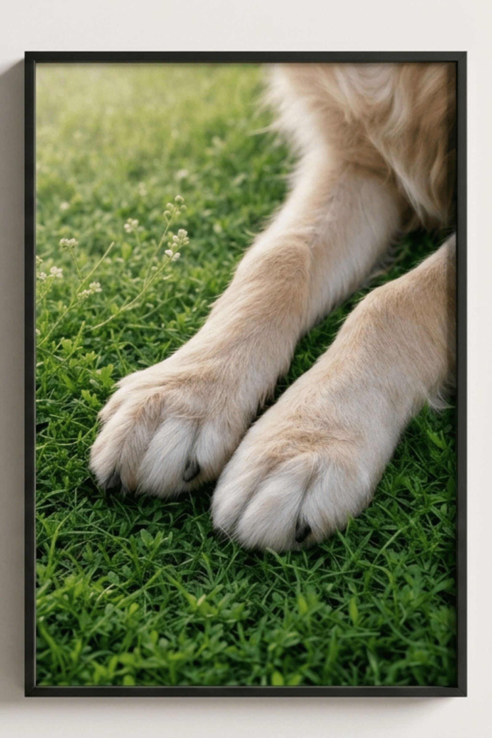 Gentle Paws on Soft Grass