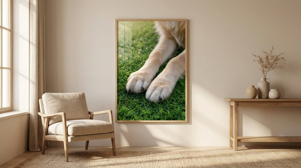 Gentle Paws on Soft Grass