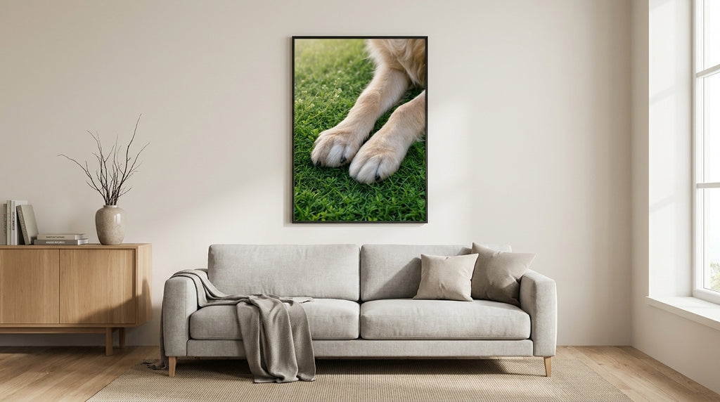 Gentle Paws on Soft Grass