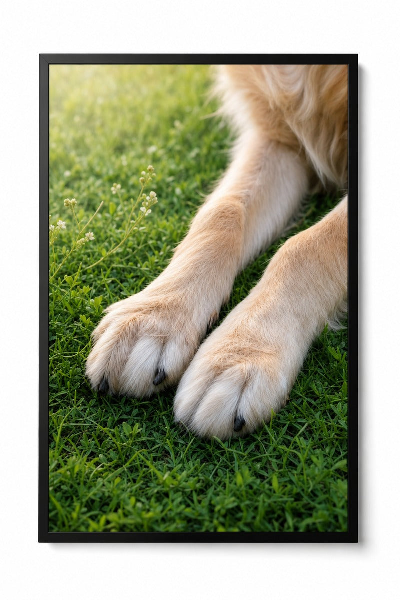 Gentle Paws on Soft Grass