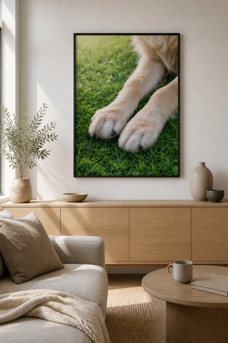 Gentle Paws on Soft Grass