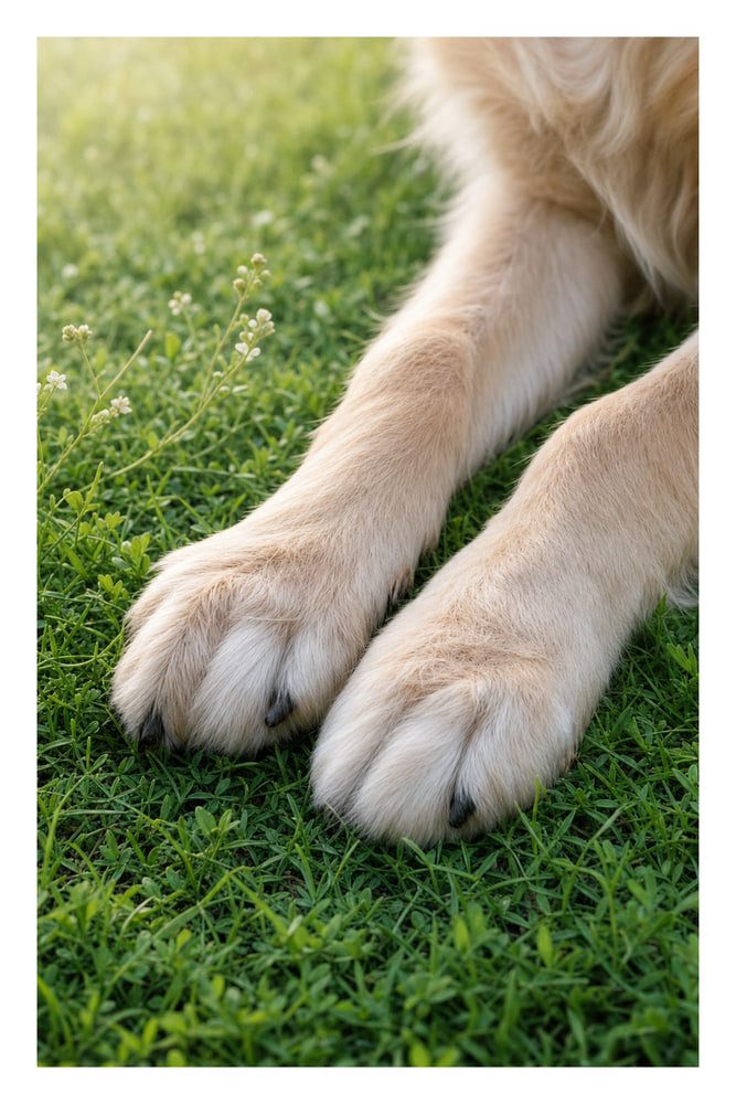 Gentle Paws on Soft Grass