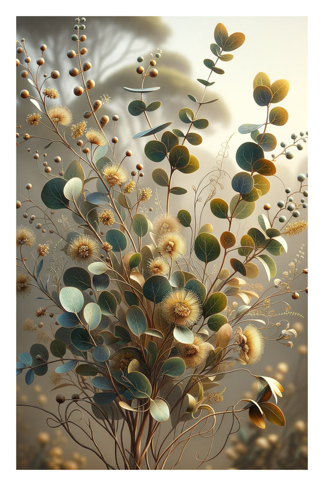 Golden Blossom Embrace