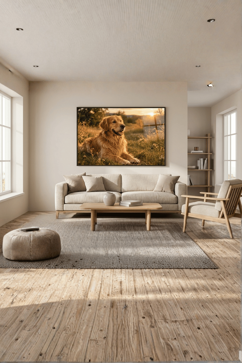 Hund in der Goldenen Stunde