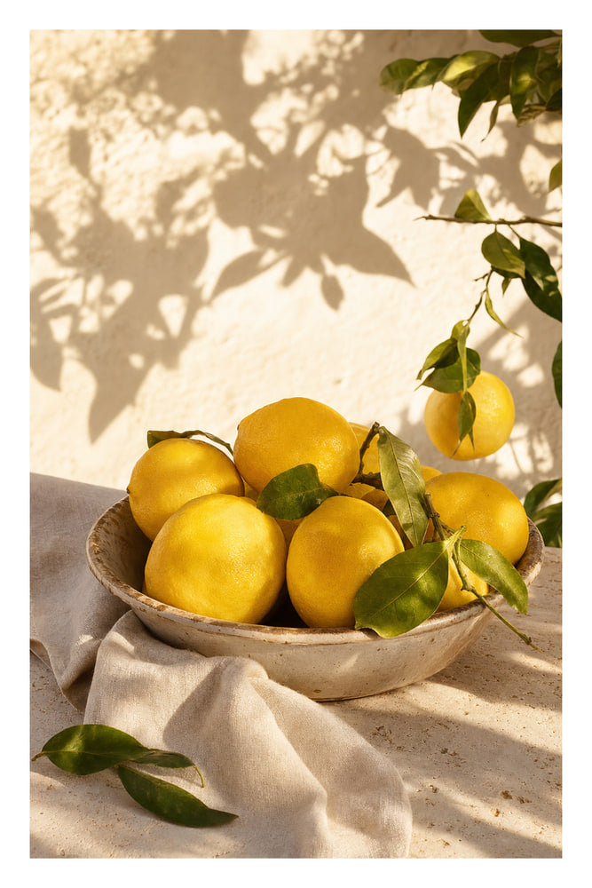Golden Lemons in Sunlight