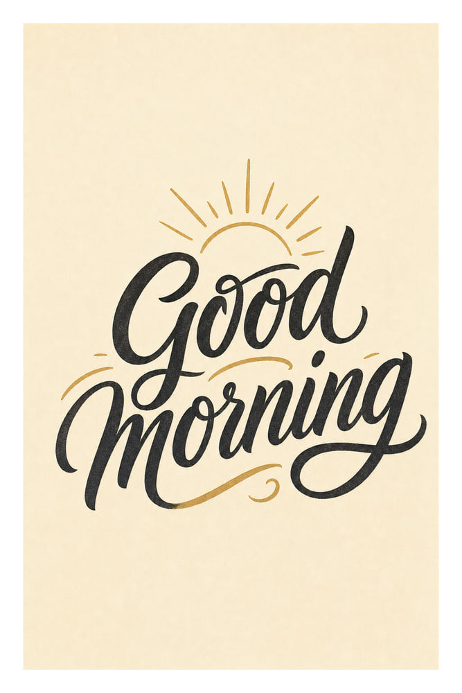 Good Morning Lettering