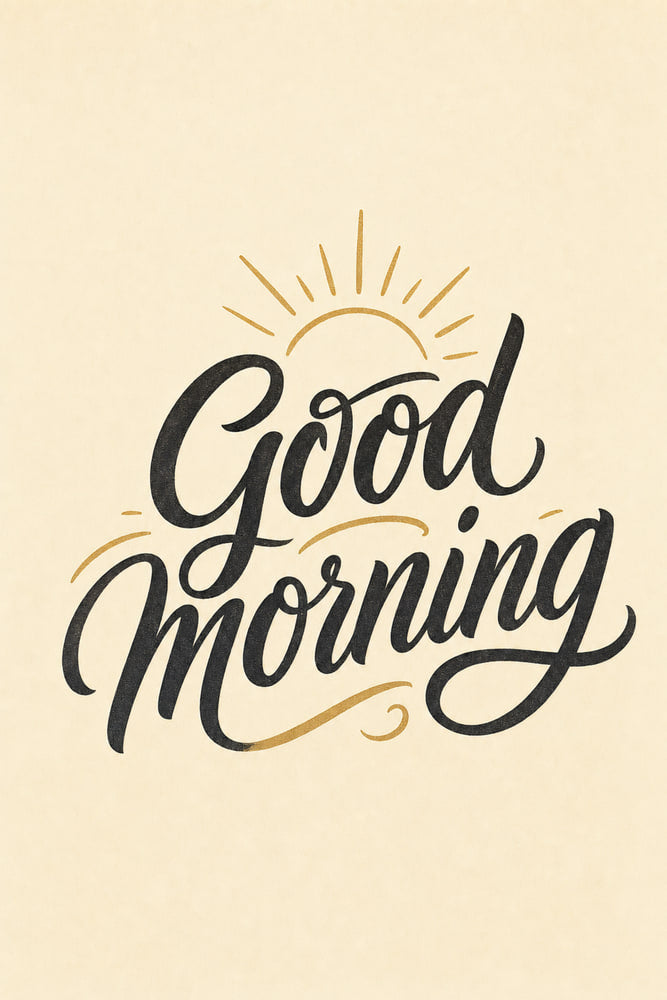 Good Morning Lettering