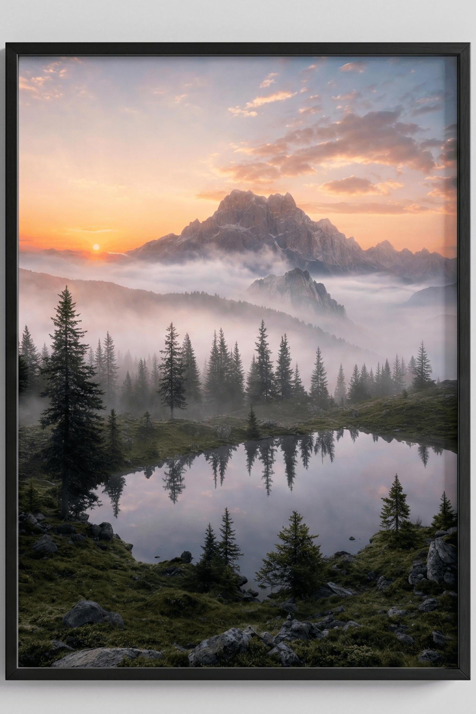 Misty Peaks at Dawn
