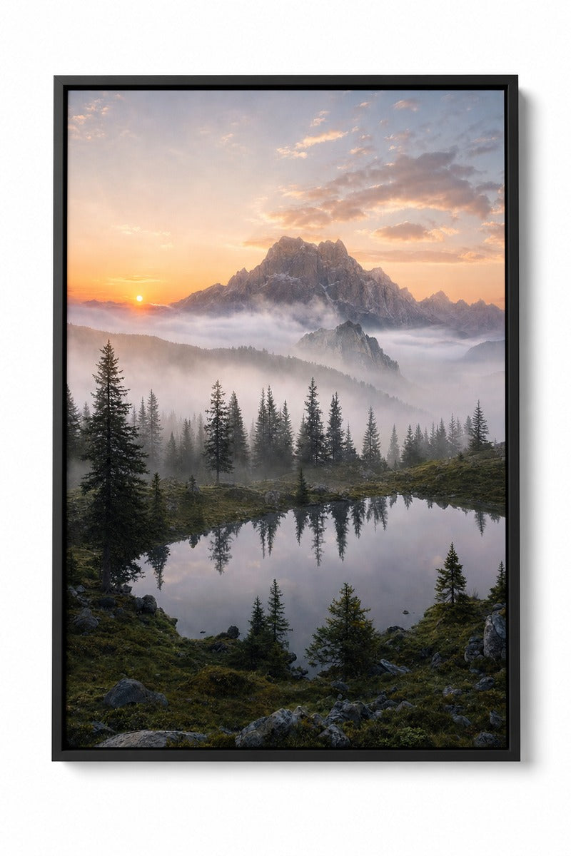 Misty Peaks at Dawn