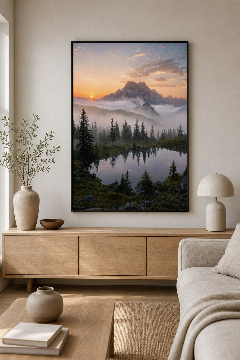 Misty Peaks at Dawn