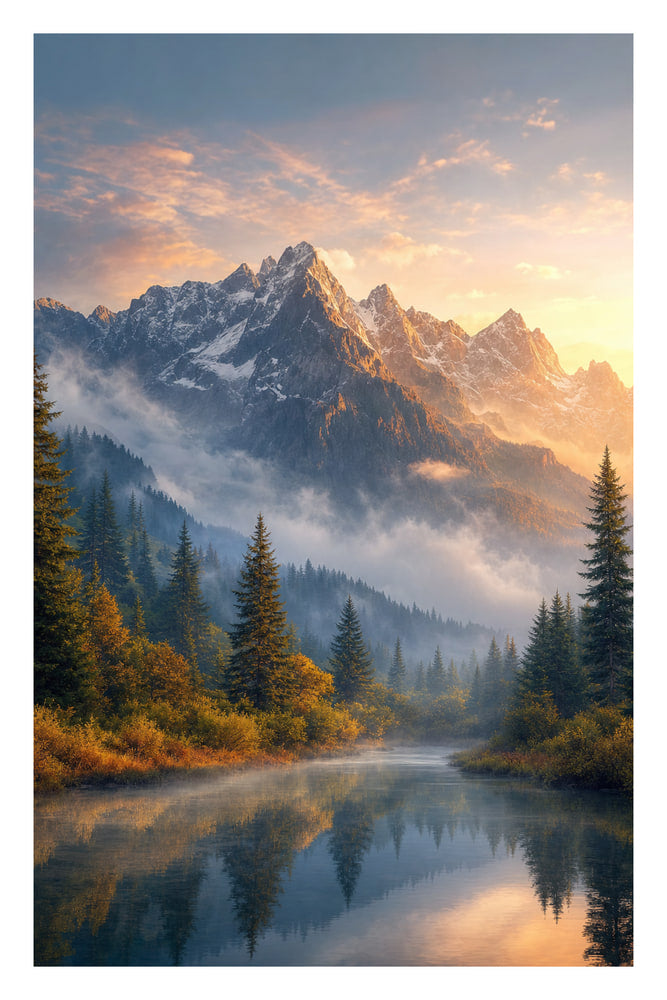 Misty Peaks at Dawn