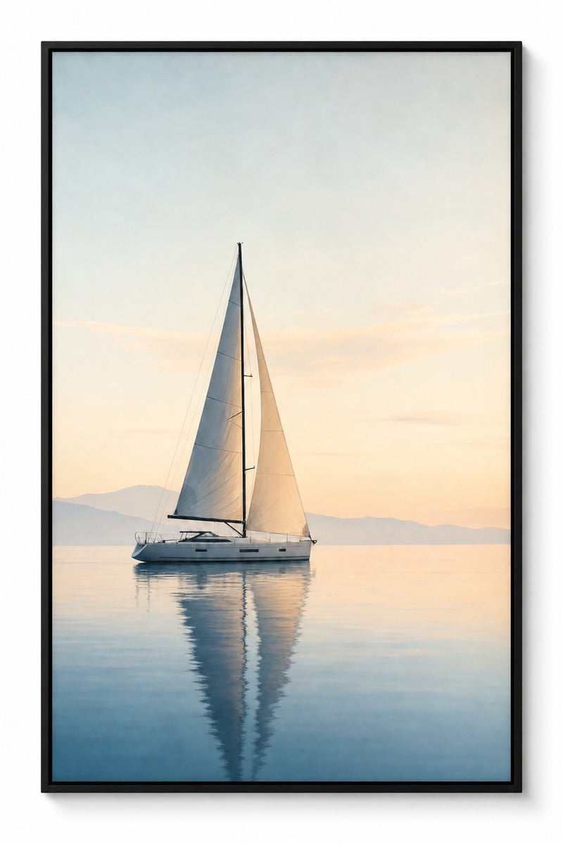 Serene Waters with Sails