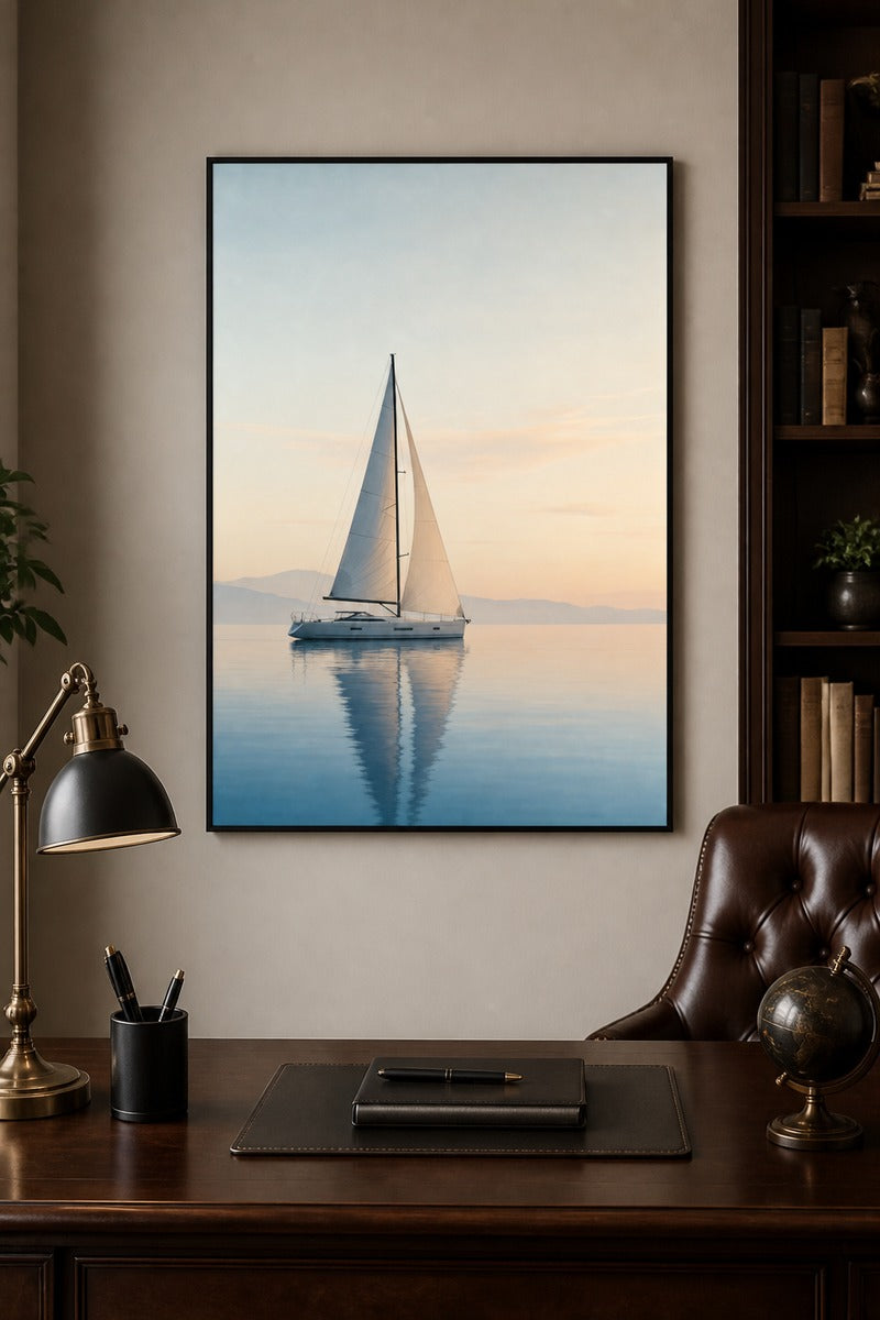 Serene Waters with Sails