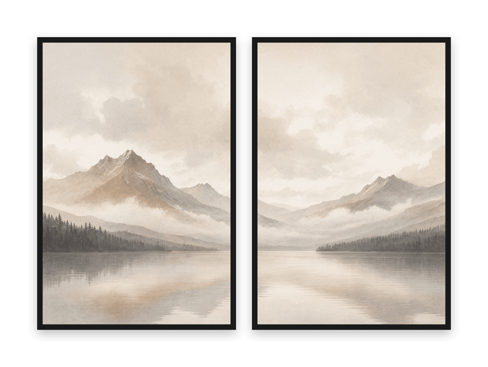 Drifting Clouds Over Peaks
