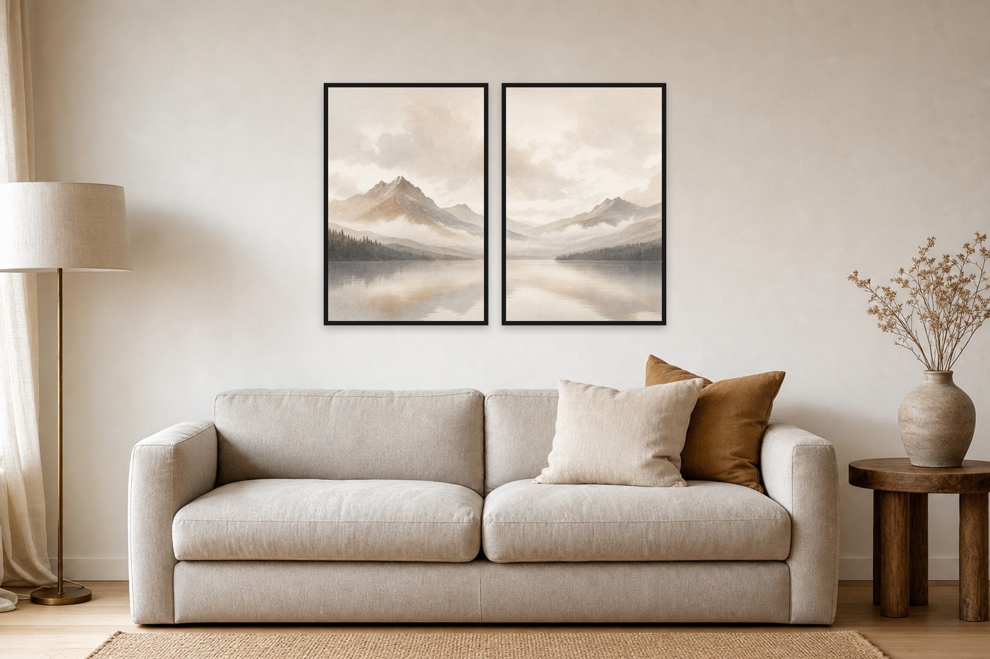 Set of 2 Prints — Drifting Clouds Over Peaks