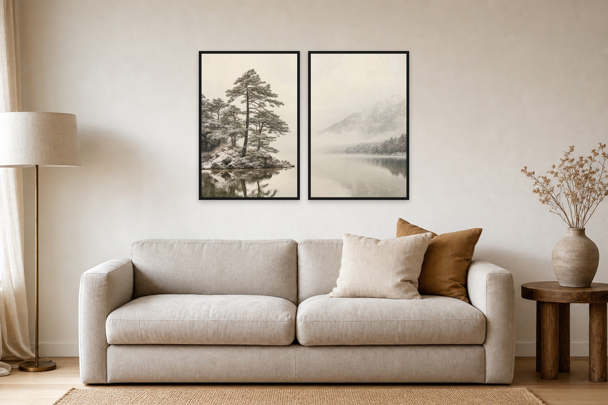 Set of 2 Prints — Still Pines in Snow