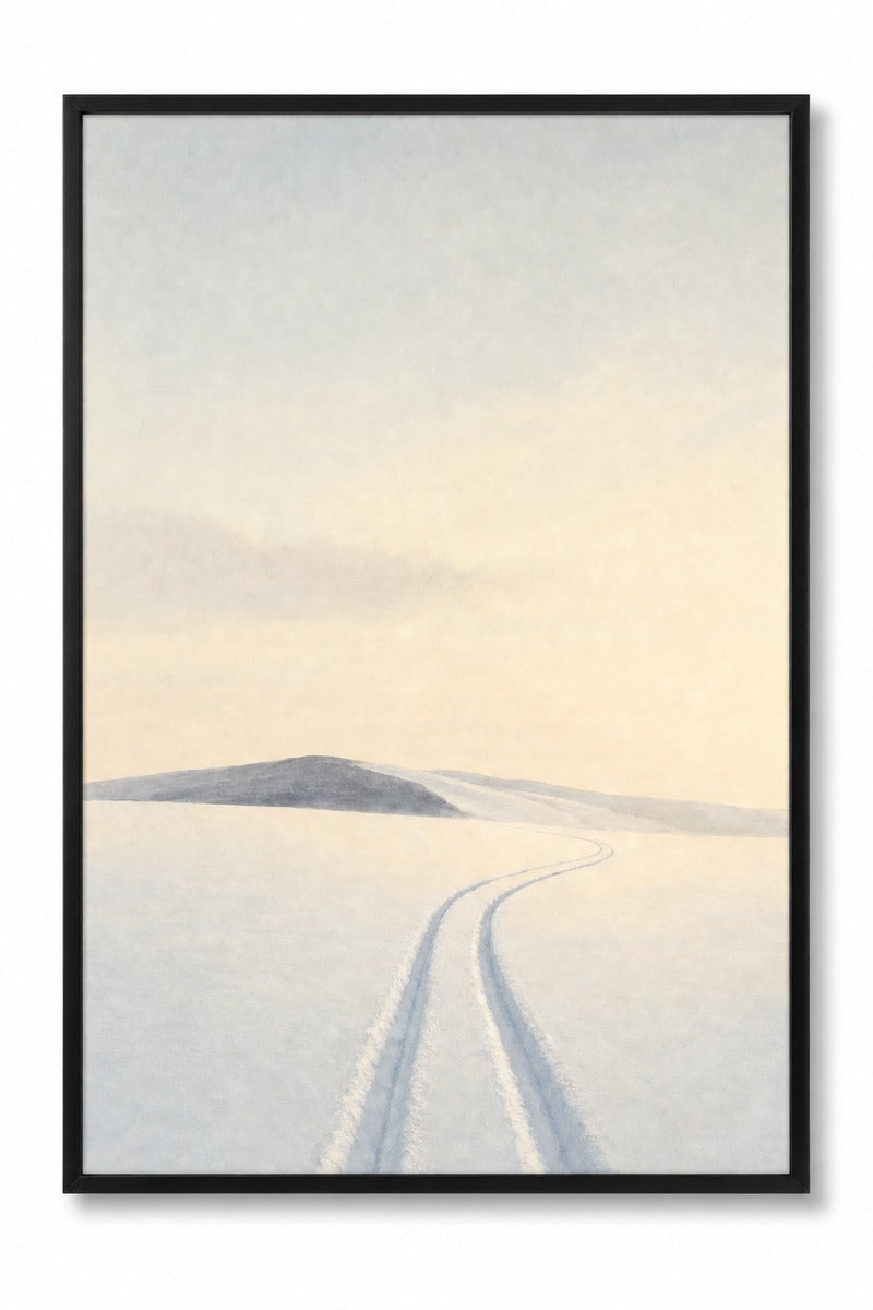 Ski Tracks in Snow