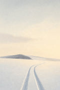 Ski Tracks in Snow