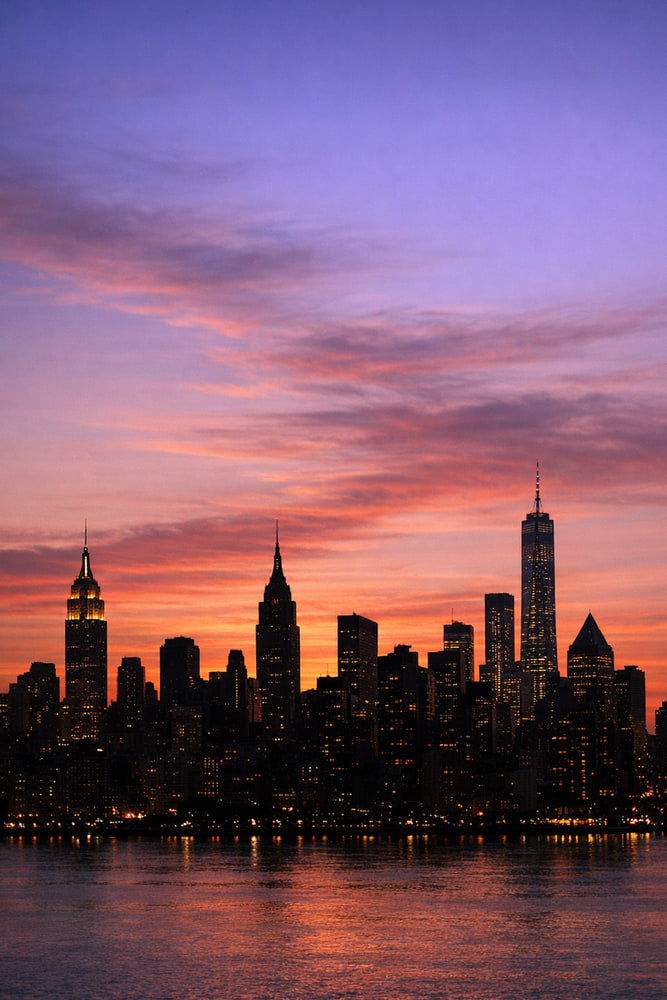 Skyline Silhouettes at Dusk