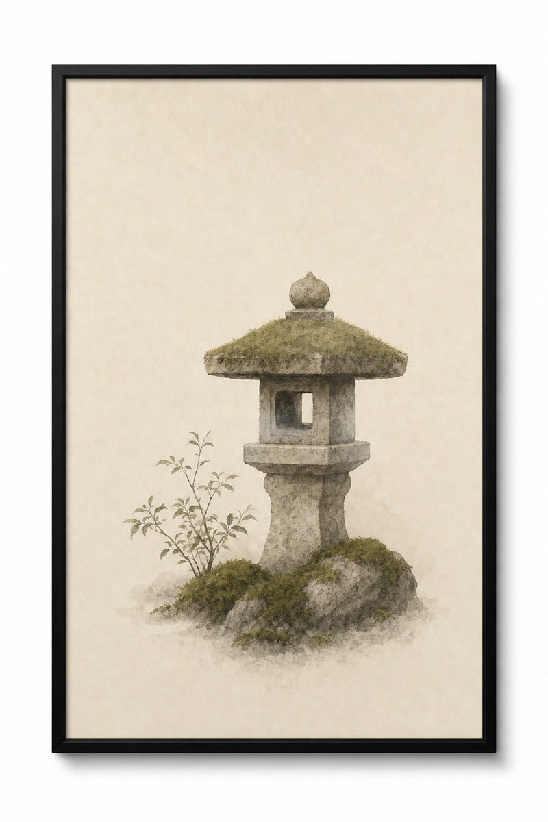 Stone Lantern Moss