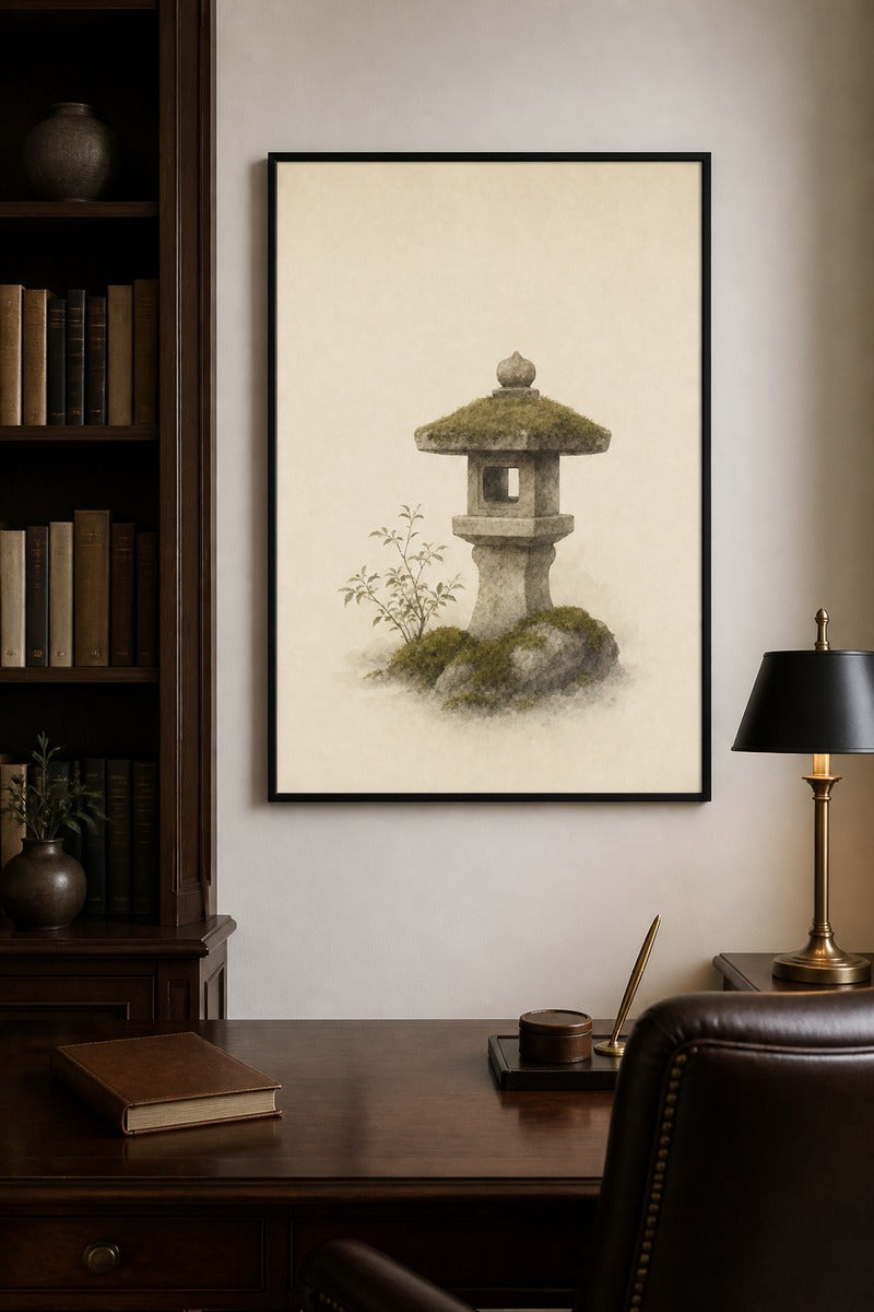 Stone Lantern Moss