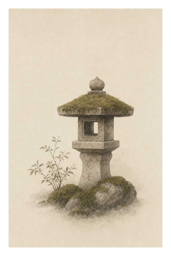 Stone Lantern Moss
