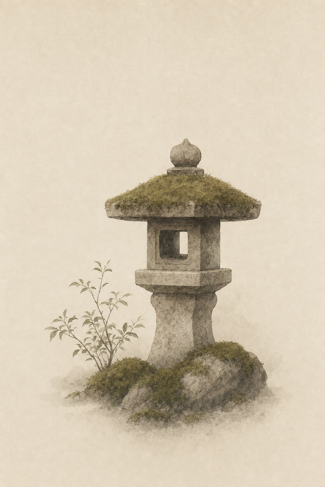 Stone Lantern Moss