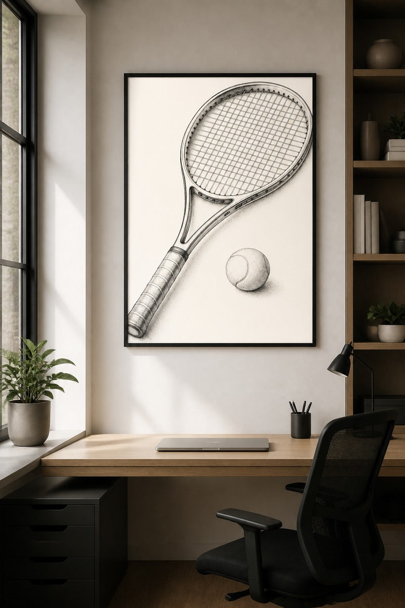 Tennis Racket and Ball