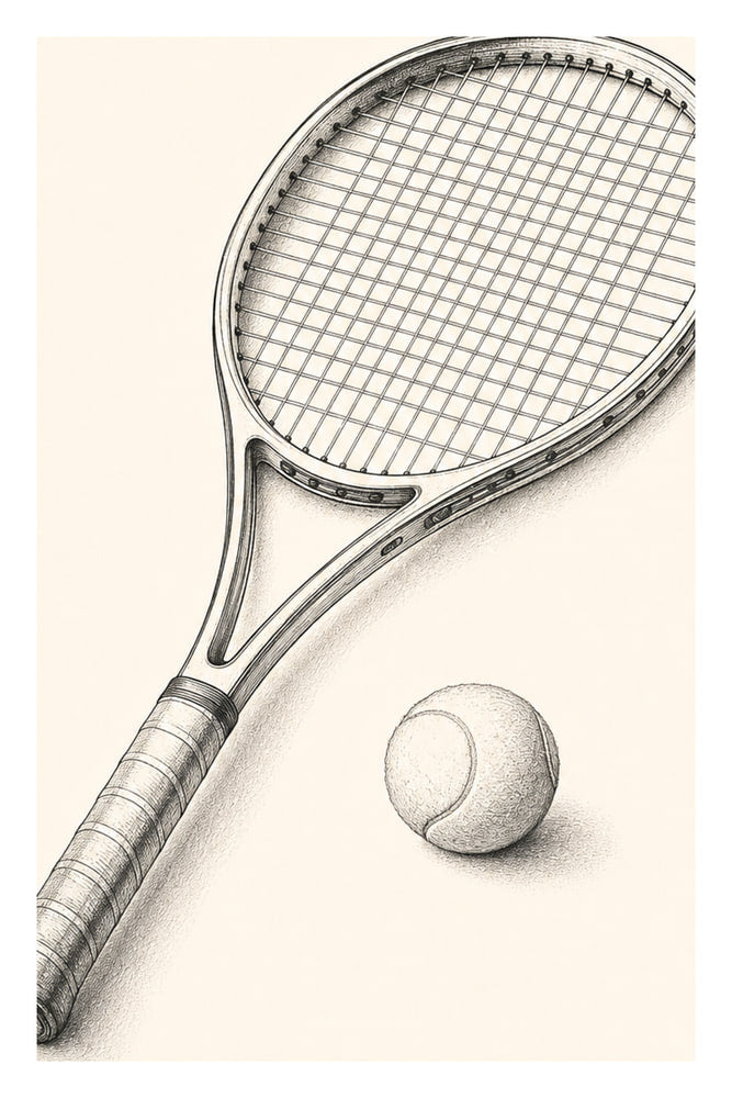 Tennis Racket and Ball