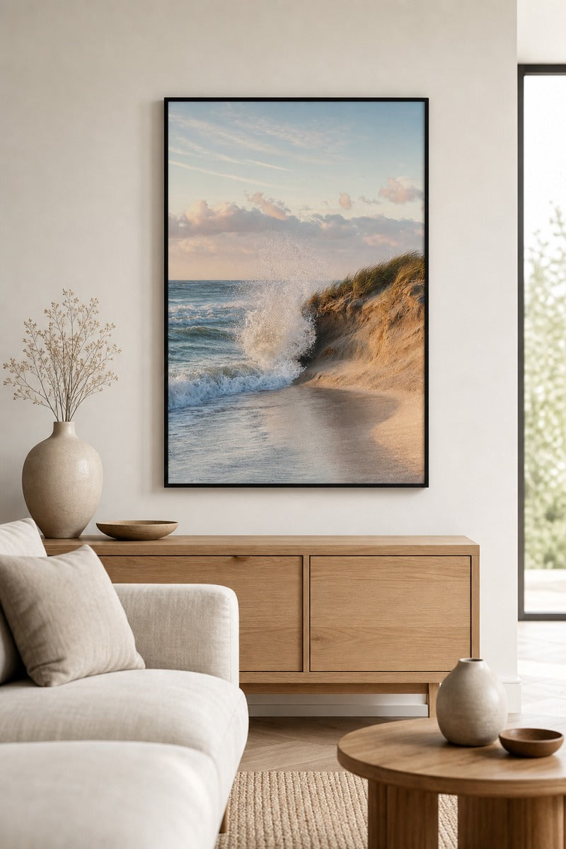 Waves Crashing on Dunes