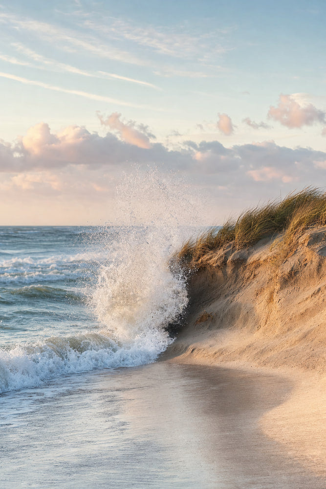 Waves Crashing on Dunes