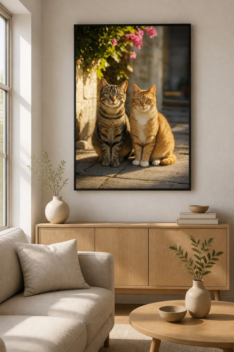 Whiskered Faces in Sunlight