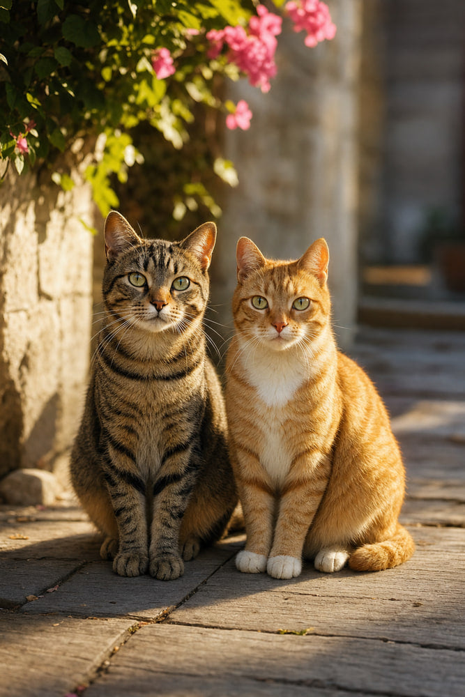 Whiskered Faces in Sunlight