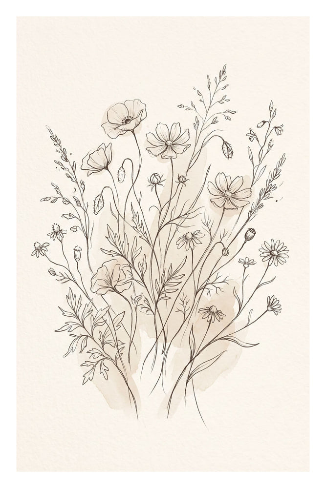 Wild Flower Line Study