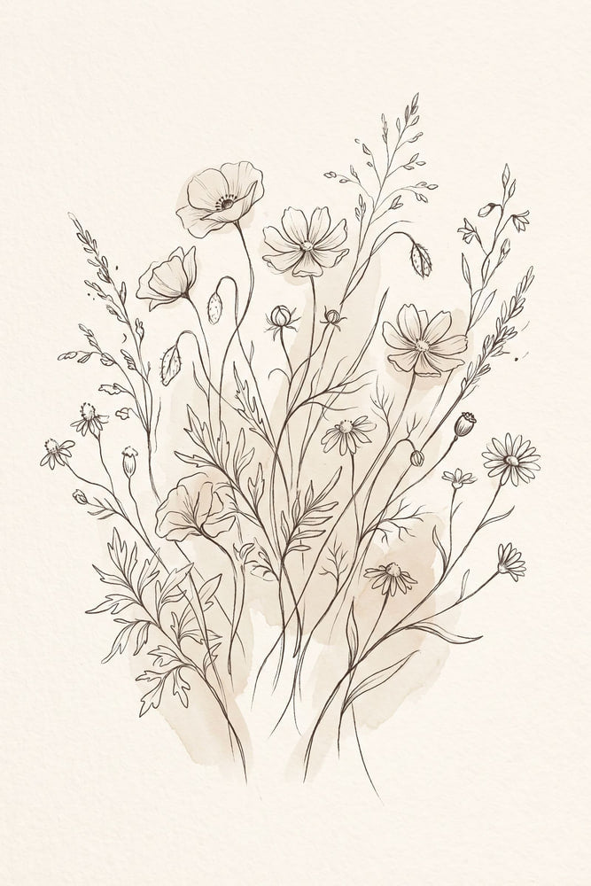 Wild Flower Line Study