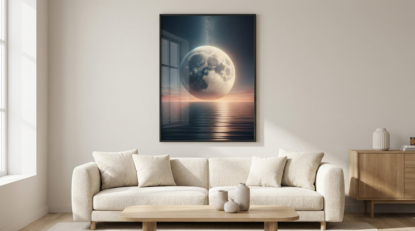 moon over horizon